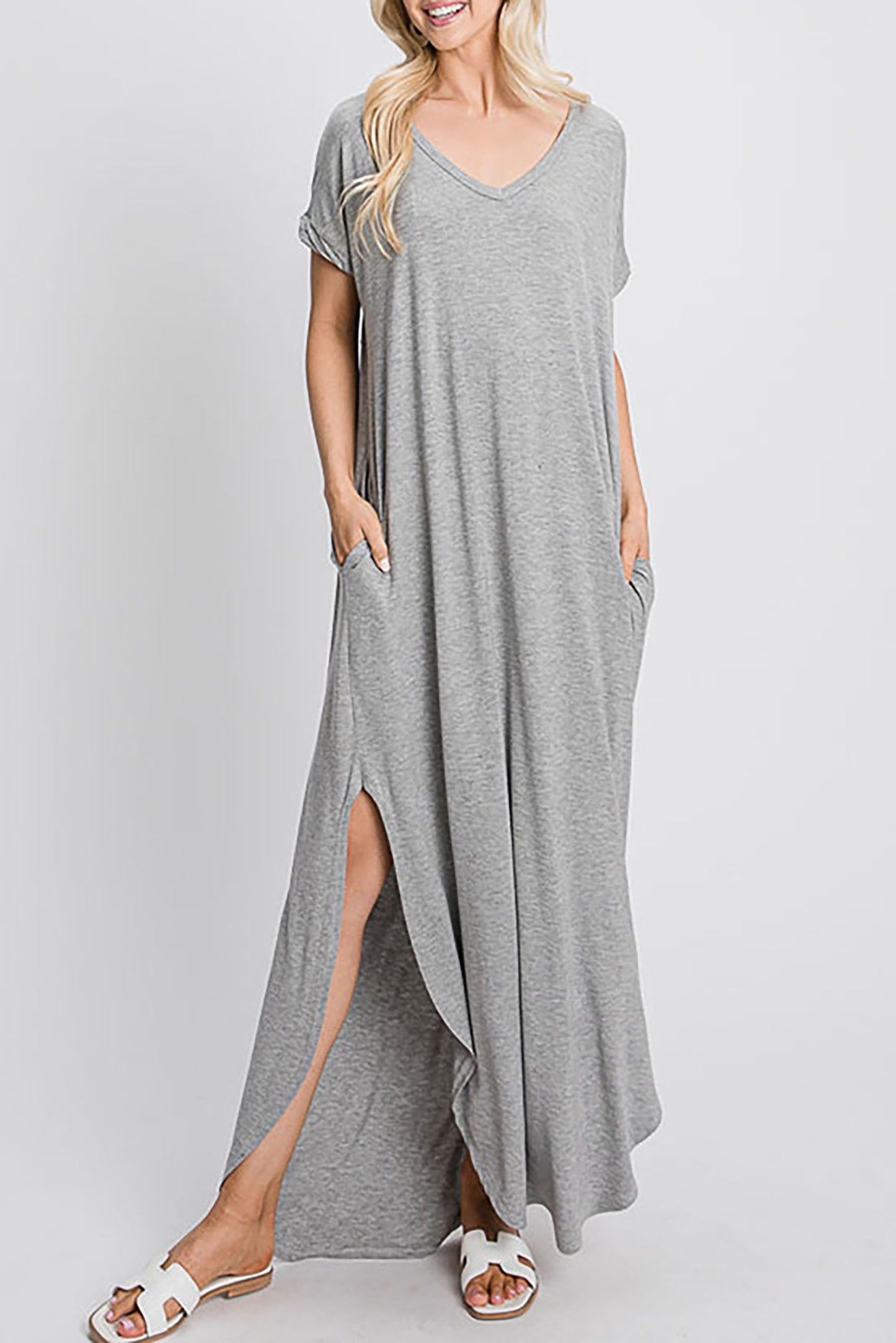 Women's Solid Color Oversized Maxi Dress