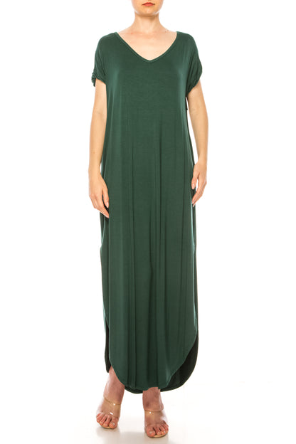 Women's Solid Color Oversized Maxi Dress