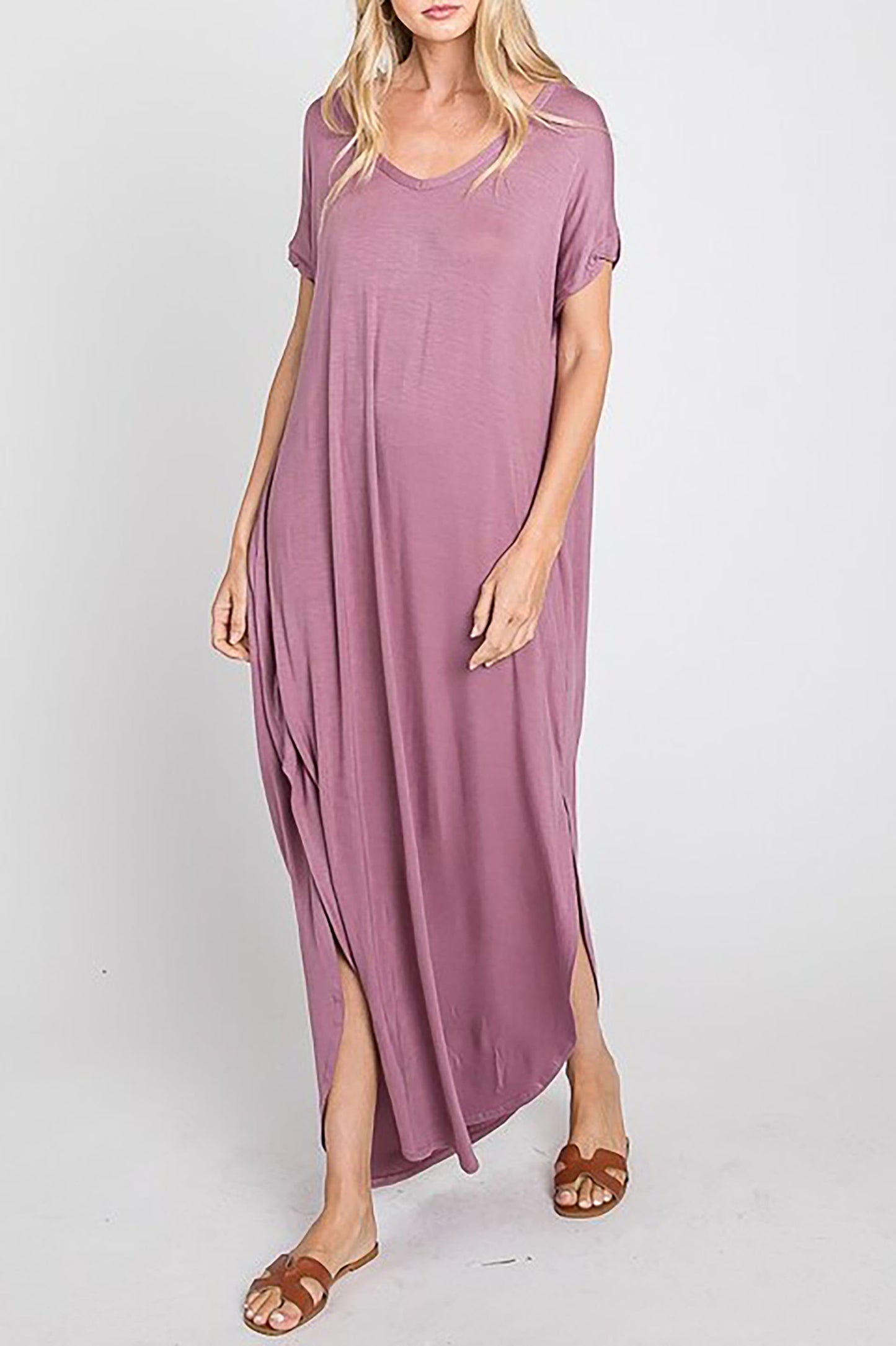 Women's Solid Color Oversized Maxi Dress