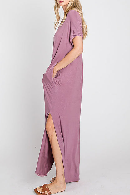 Women's Solid Color Oversized Maxi Dress