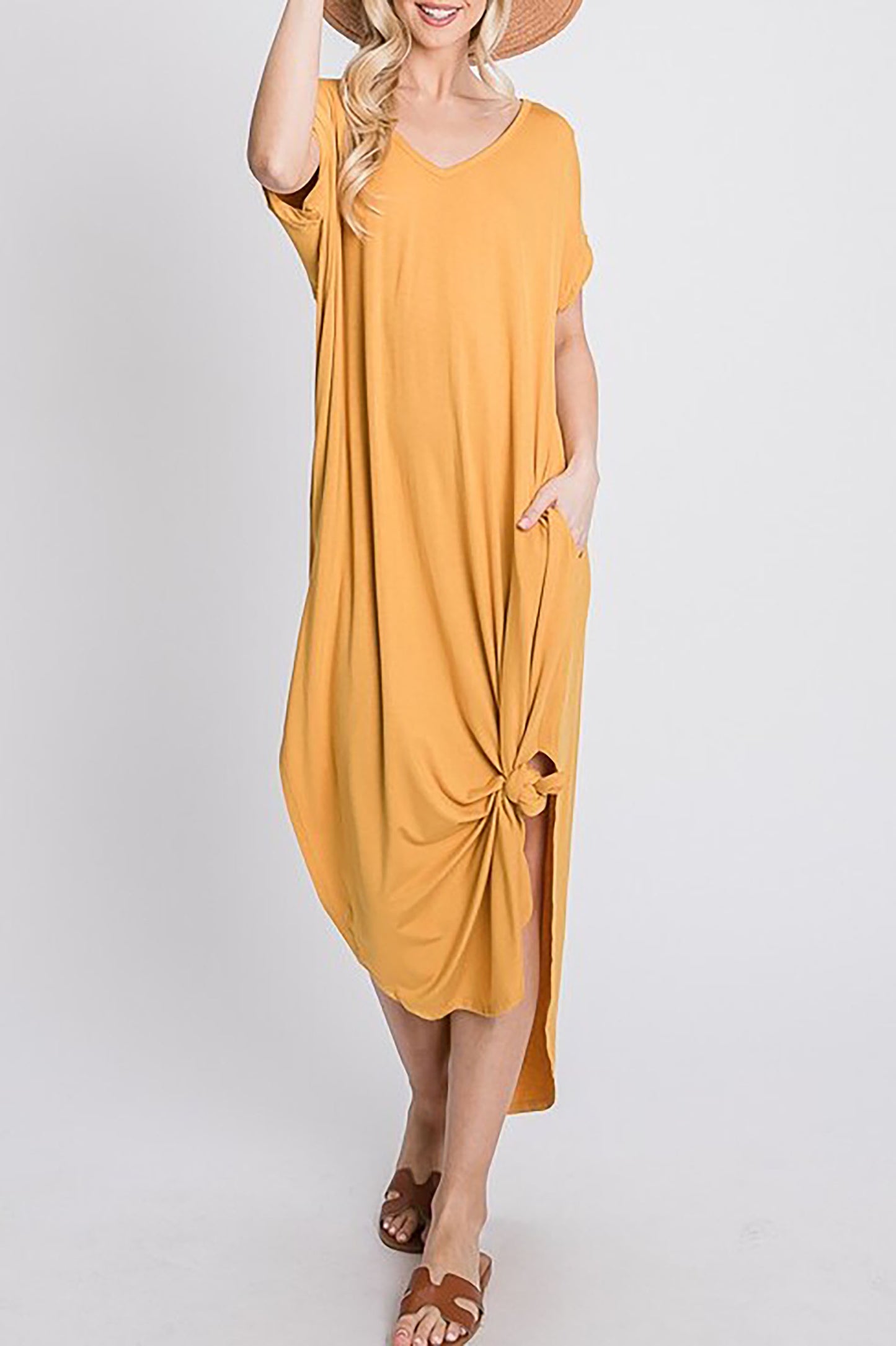 Women's Solid Color Oversized Maxi Dress