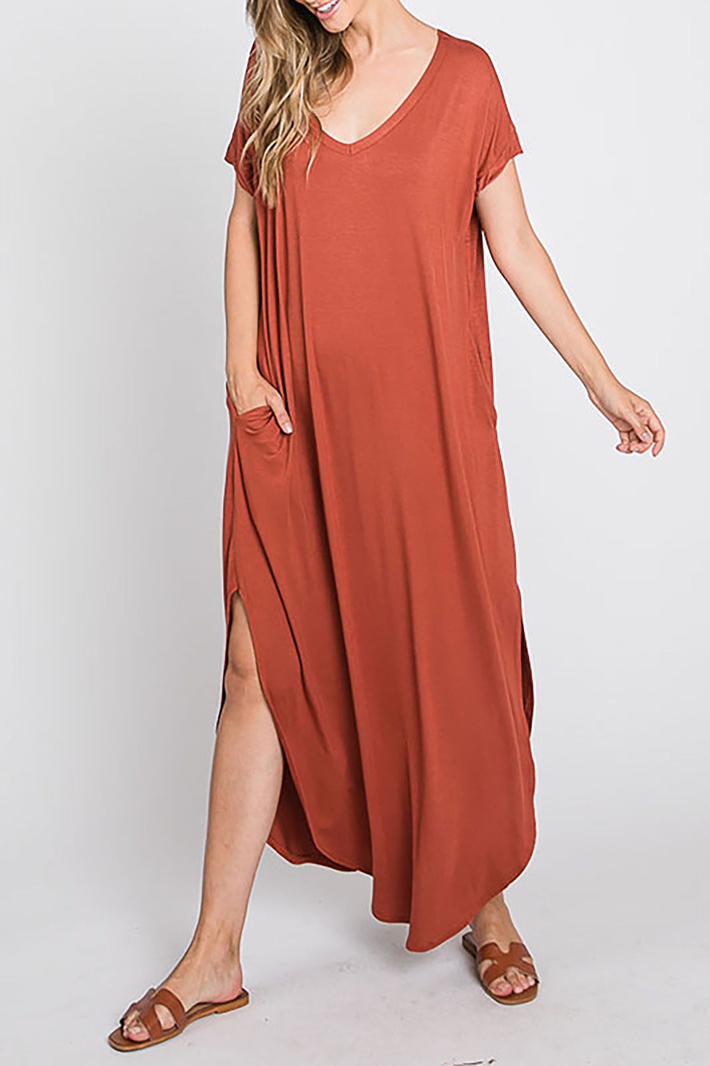 Women's Solid Color Oversized Maxi Dress