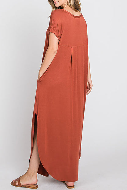 Women's Solid Color Oversized Maxi Dress