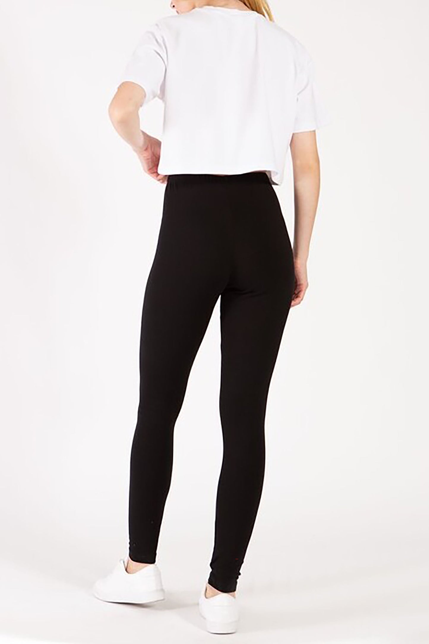 Women's Solid Basic High-Waisted Leggings