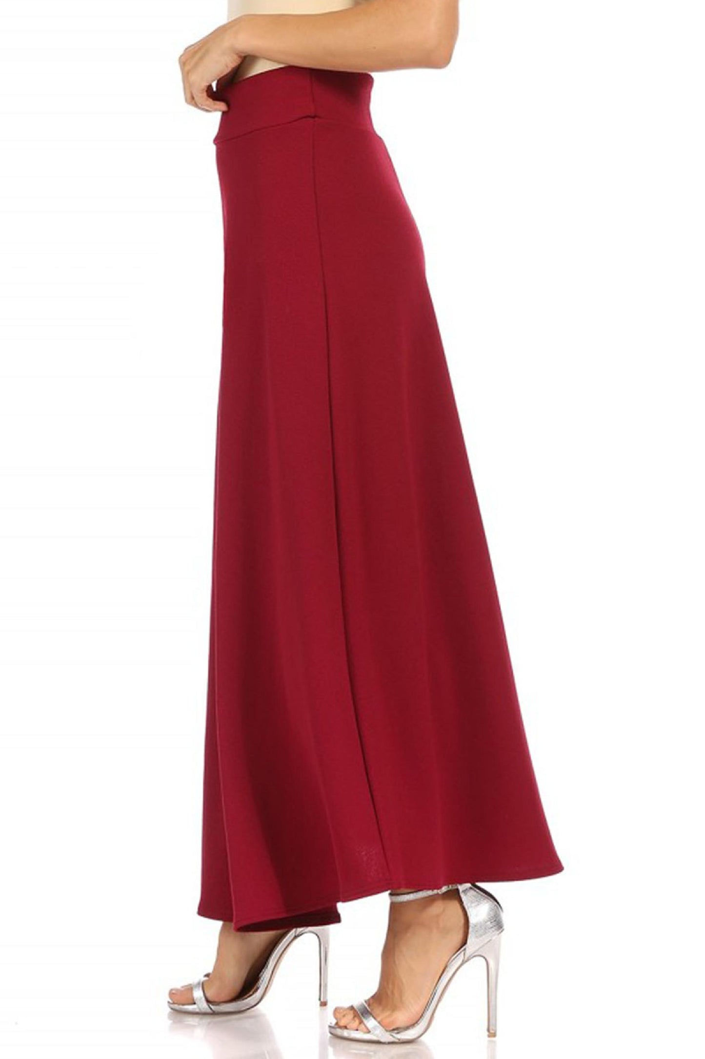 Women's Plus Size  Casual Solid Flare A-line Long Skirt