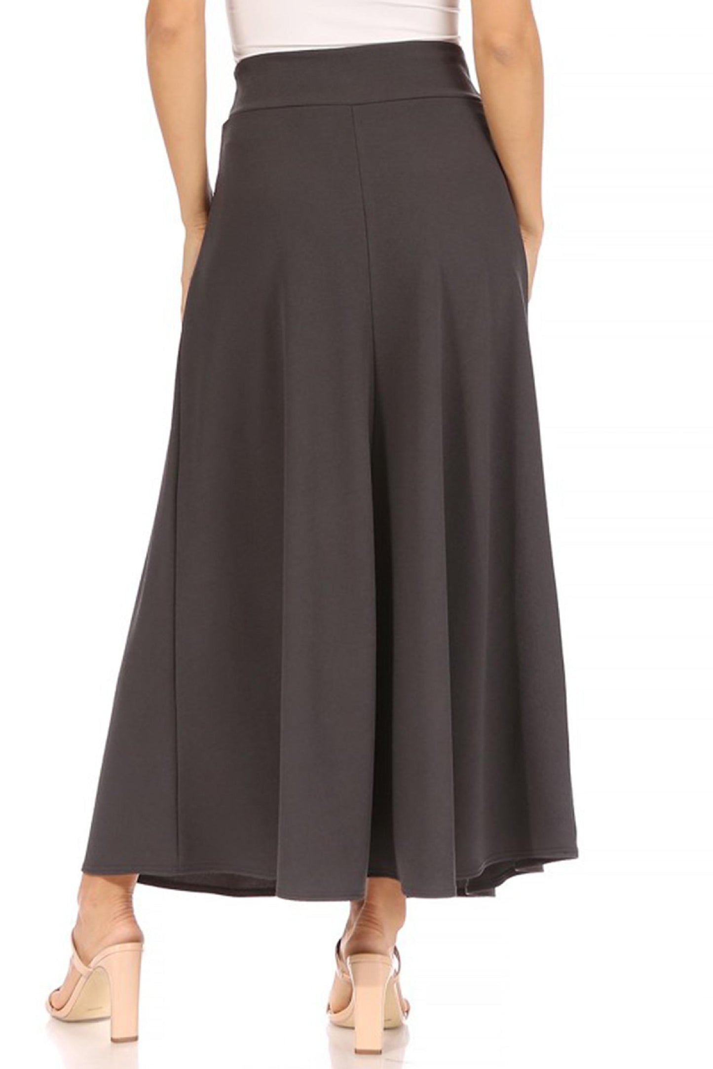 Women's Plus Size  Casual Solid Flare A-line Long Skirt