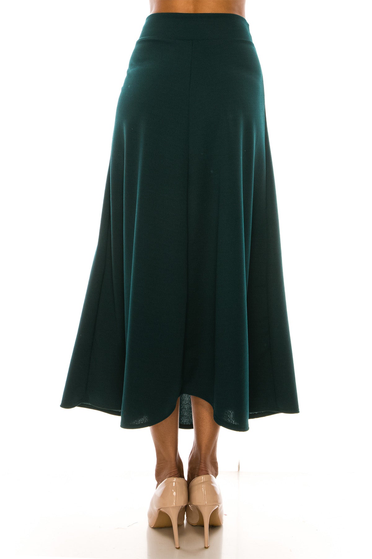 Women's Plus Size  Casual Solid Flare A-line Long Skirt