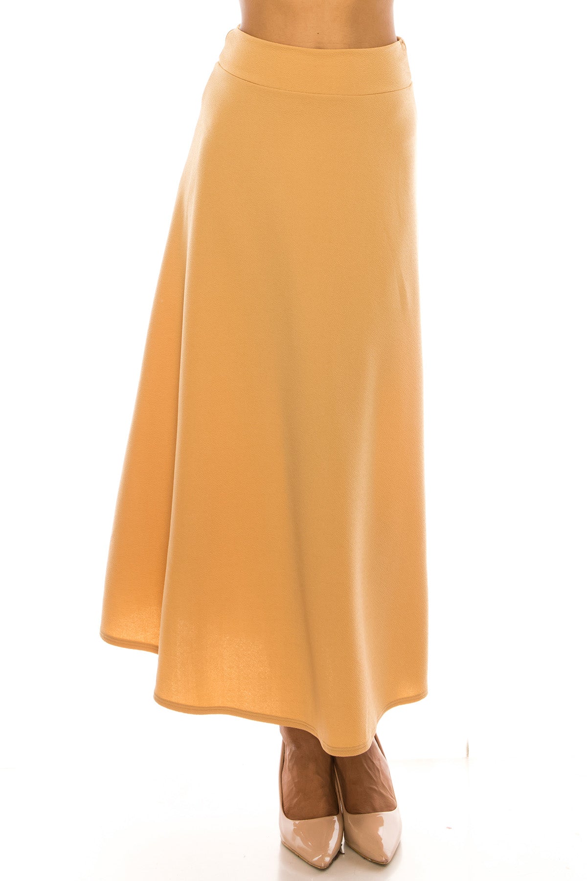 Women's Plus Size  Casual Solid Flare A-line Long Skirt