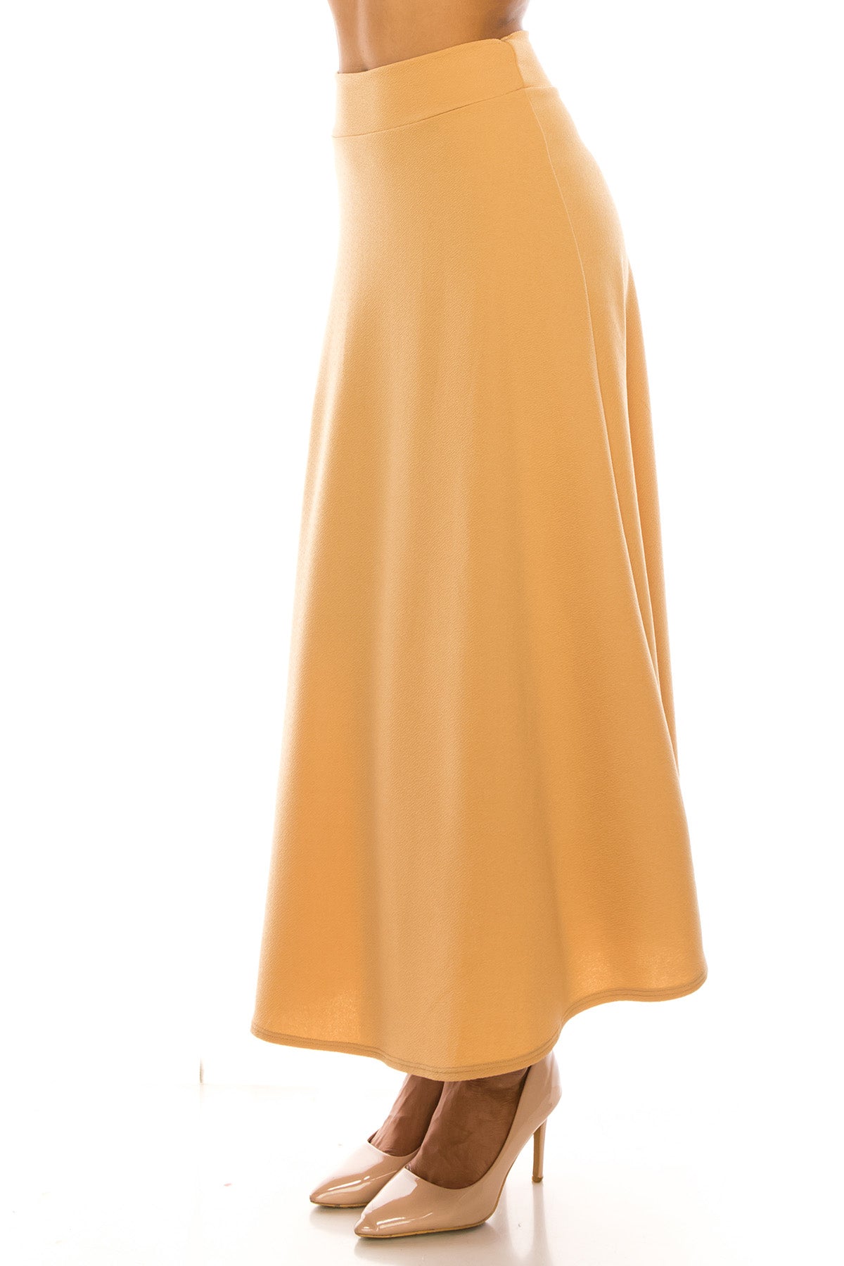 Women's Plus Size  Casual Solid Flare A-line Long Skirt