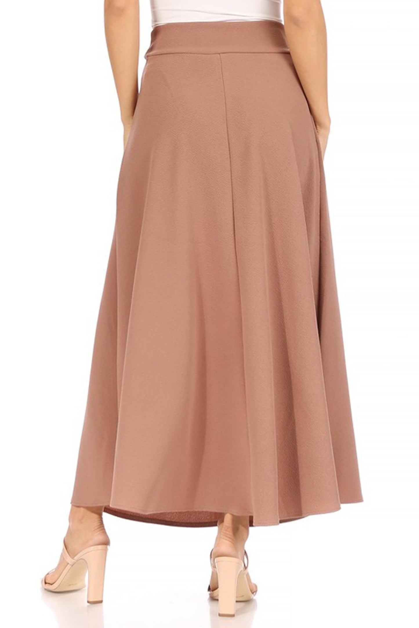 Women's Plus Size  Casual Solid Flare A-line Long Skirt