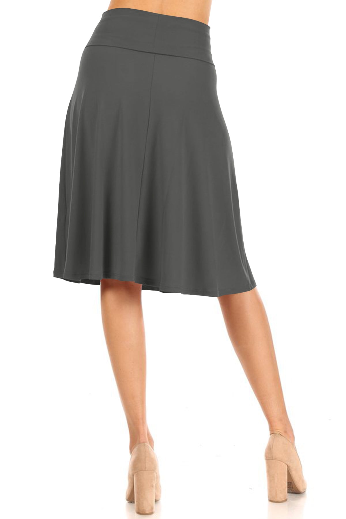 Women's Casual Stretch Foldable Waist Relaxed Fit A-Line Skirts