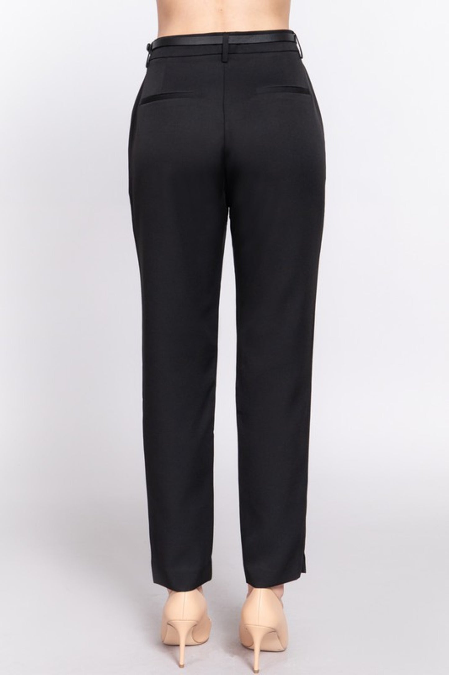 Women's Classic woven pants with belt