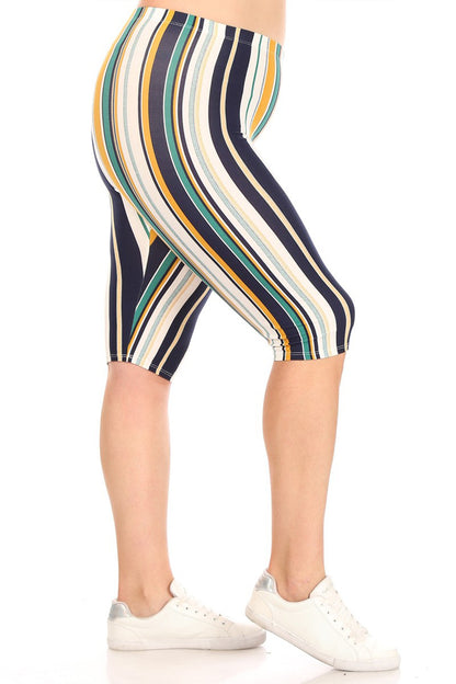 Women's Plus Size Stretch Comfy Elastic Waist Workout Burmuda Leggings Short Pant