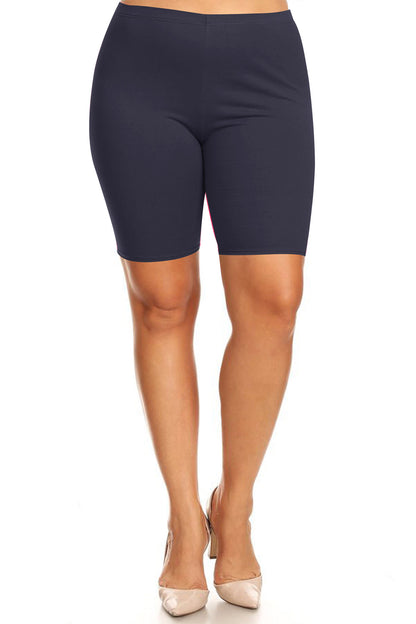 Women's Plus Size High Waist Biker Shorts Pants