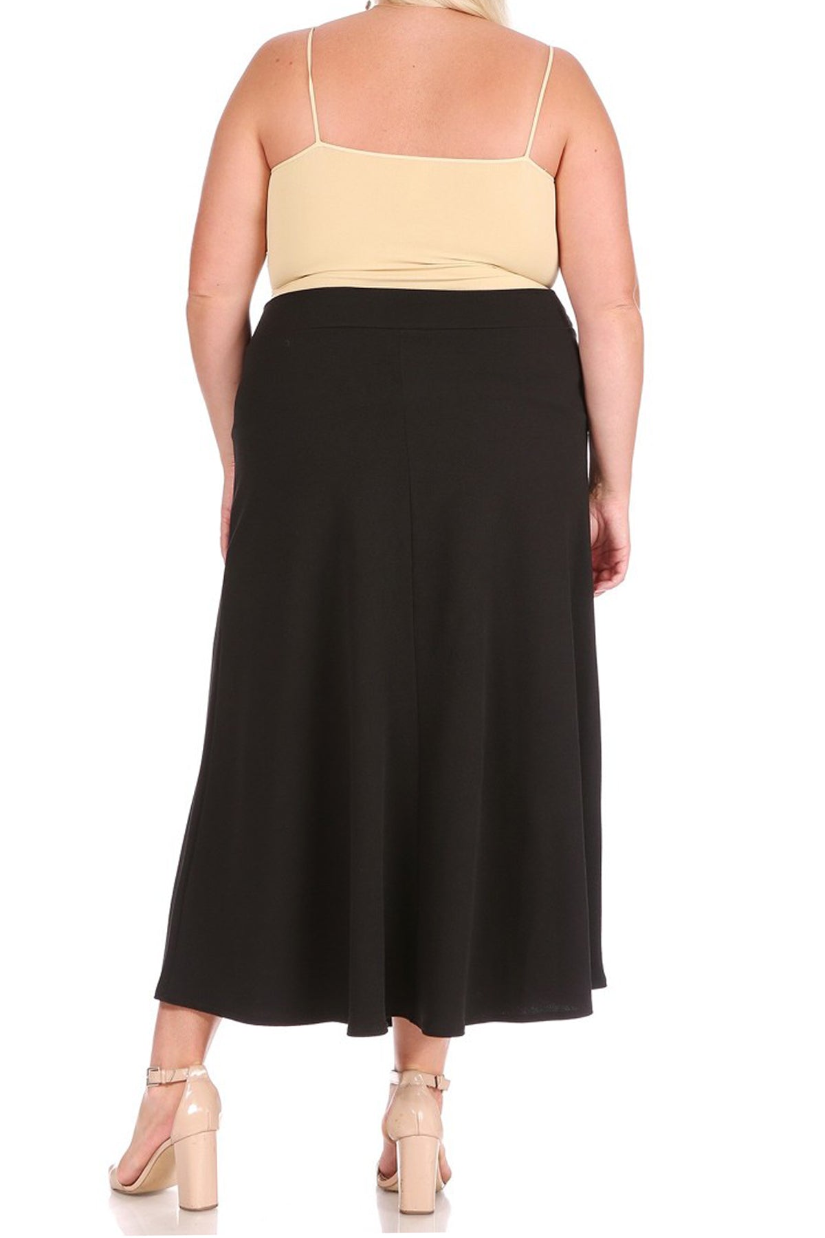 Women's Plus Size Solid  Flare A-line Long Skirt